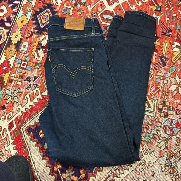 Levi’s Mile High Super Skinny Dark Denim Jeans size 31/30 - Picture 10 of 13
